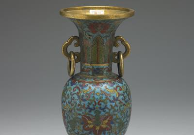 图片[2]-Set of five altar offerings in cloisonne enamels – Vase, Qing dynasty (1644-1911)-China Archive